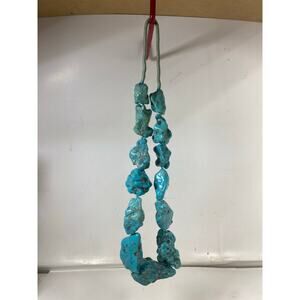Large Turquoise Nugget Necklace – Genuine Natural Chunky Gemstone Jewelry
